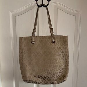 Michael Kors Brown Gold Logo Tote